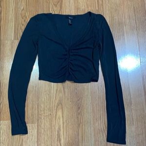 Dark gray cropped long sleeve